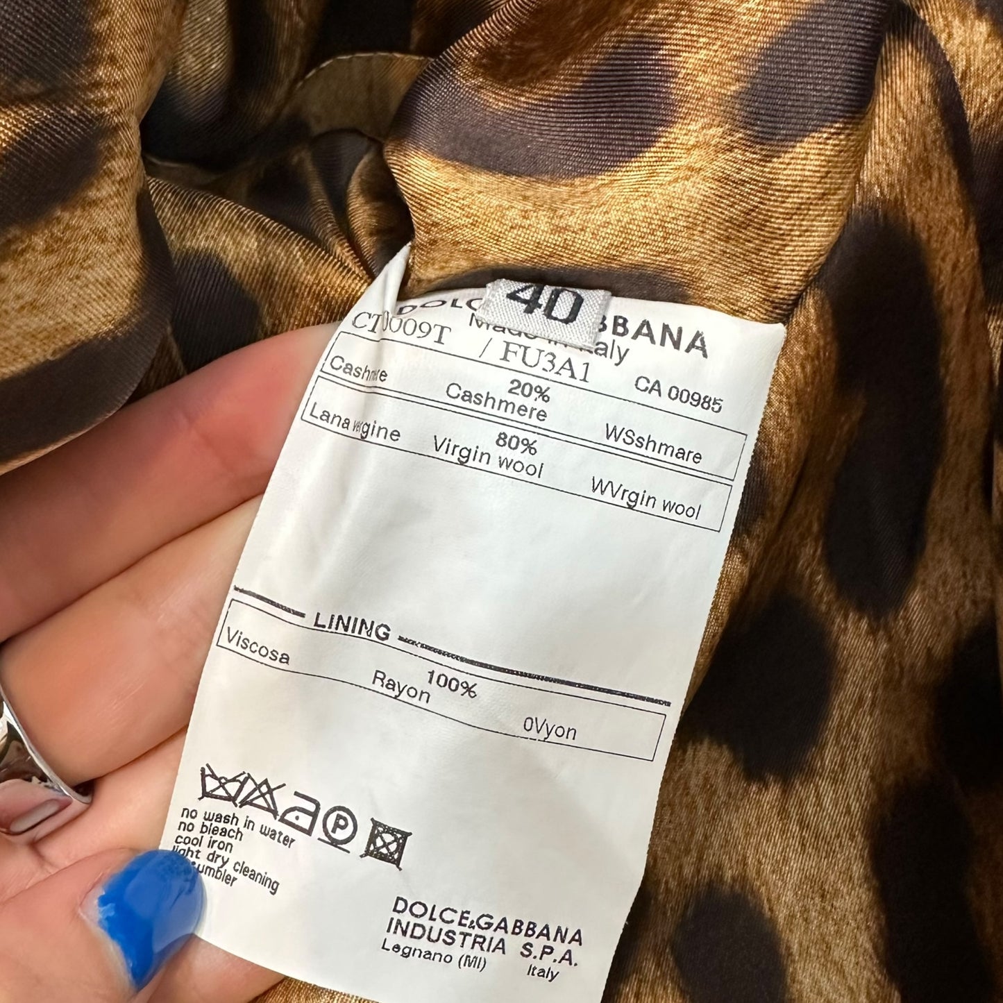 Dolce & Gabbana Gray Cashmere Wool Fur Collar Coat