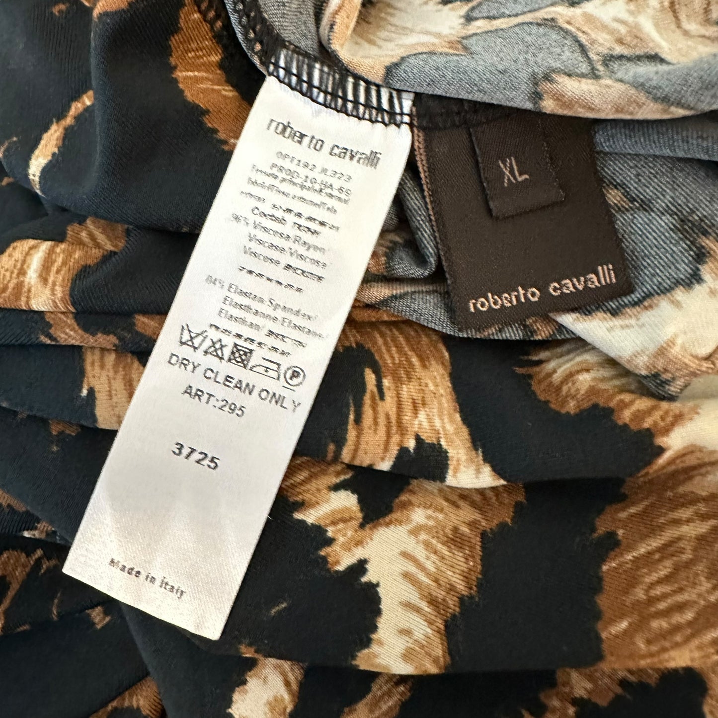 Roberto Cavalli Leopard Print Maxi Dress XL