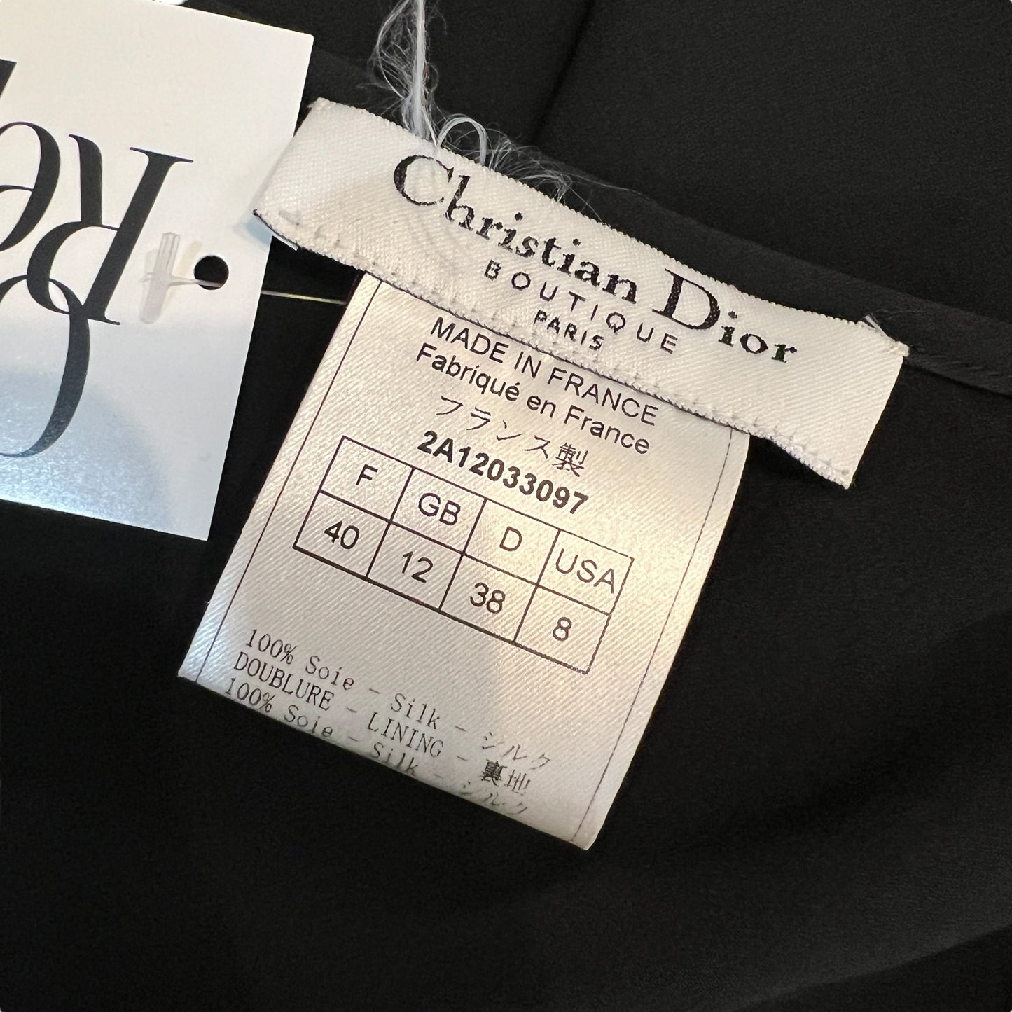 Christian Dior F/W 2002 Black Silk Midi Skirt - Outfit Repeater