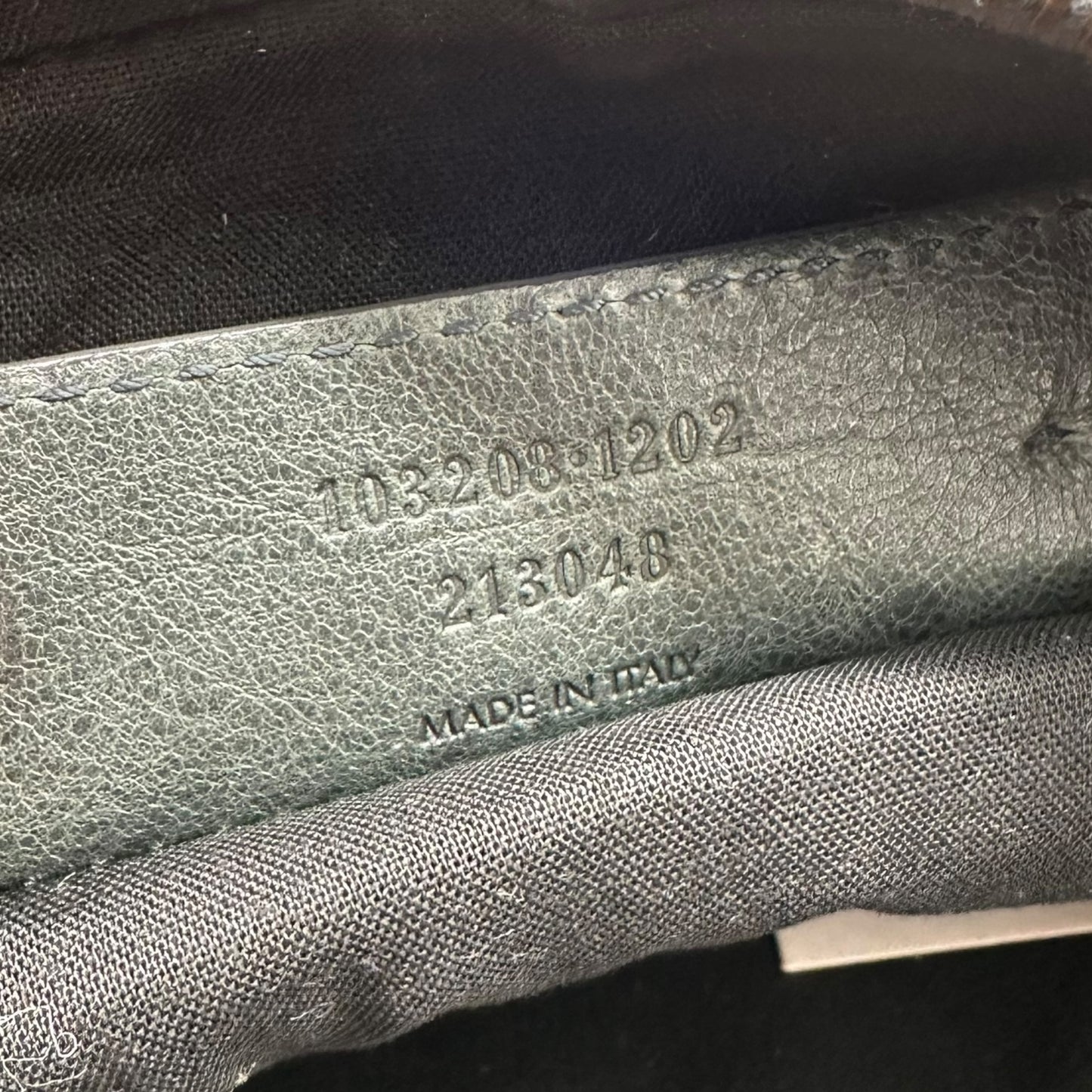 Balenciaga Dark Green / Black Leather First City Bag - Outfit Repeater