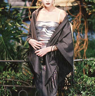 Dolce & Gabbana F/W 1998 Black Cashmere Shawl