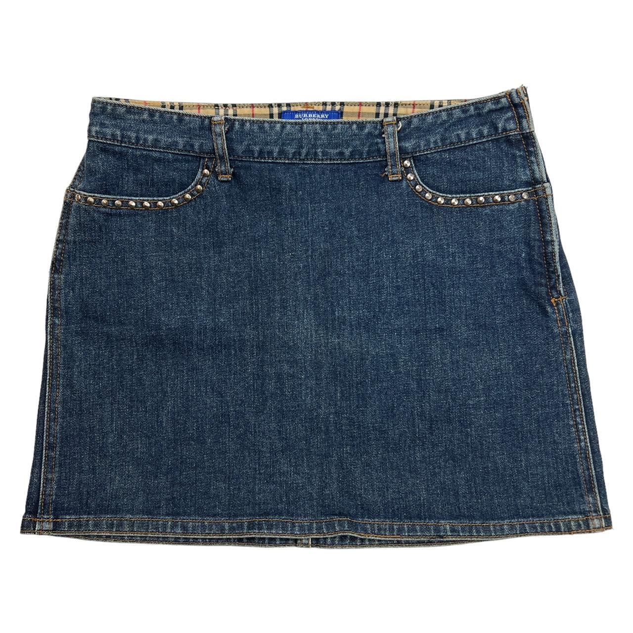 Burberry Blue Label Studded Denim Mini Skirt - Outfit Repeater