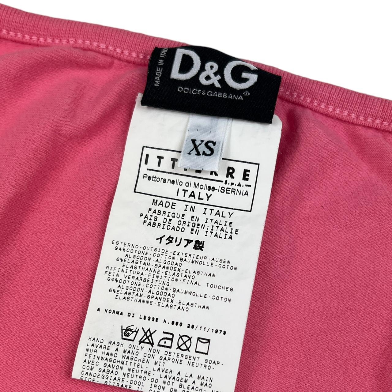 Dolce & Gabbana Too School For School Pink Graphic T-Shirt with Cutout