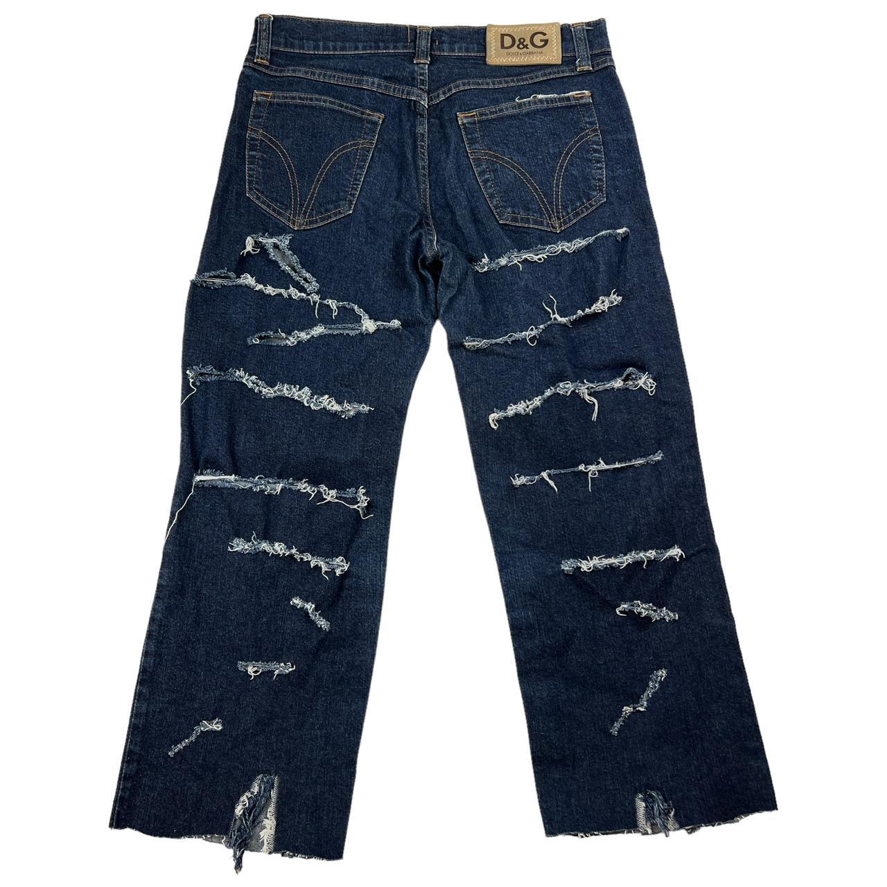 Dolce & Gabbana Super Distressed Denim Capri Pants