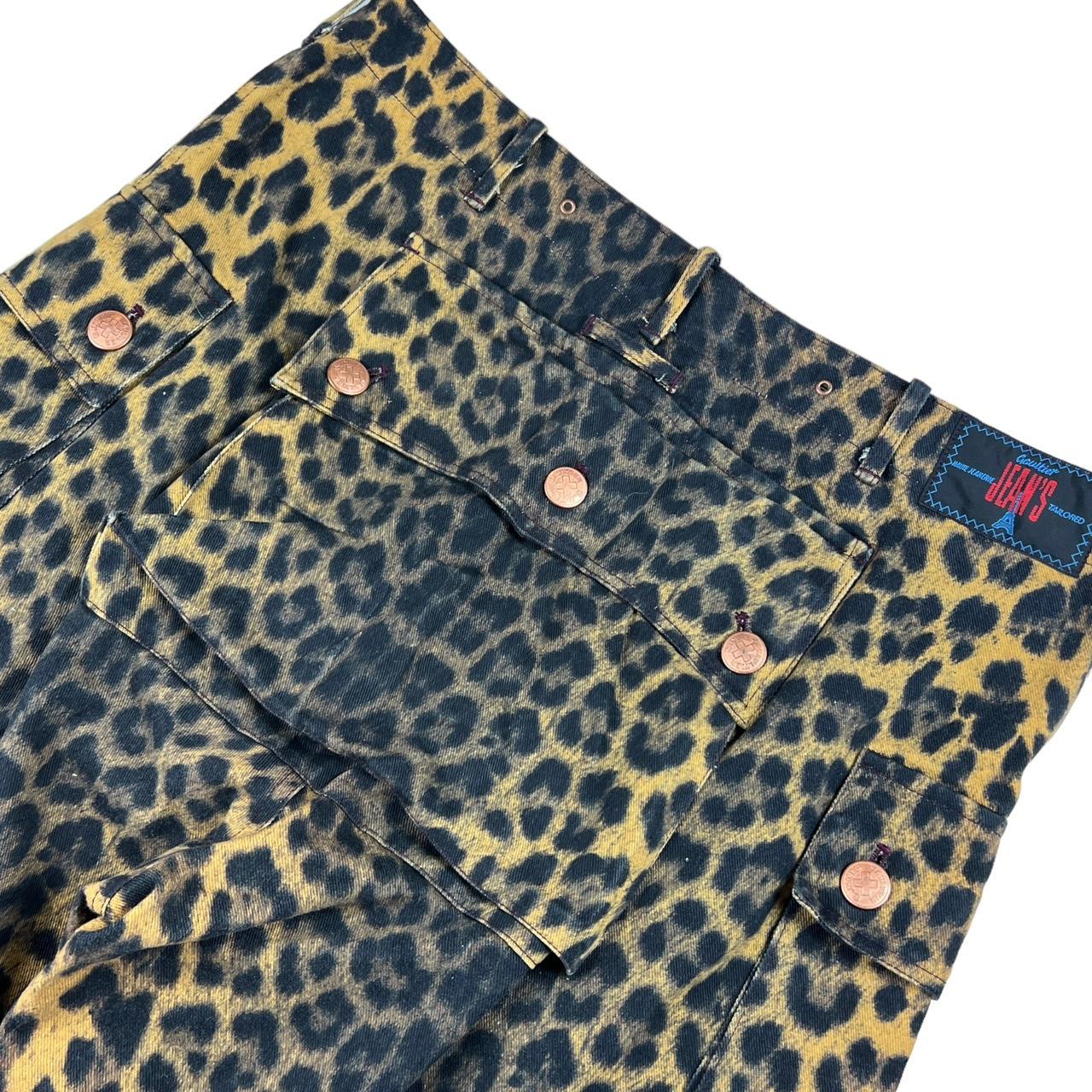 Gaultier Jeans Jean Paul Gaultier Leopard Cargo Style Wide Leg Pants