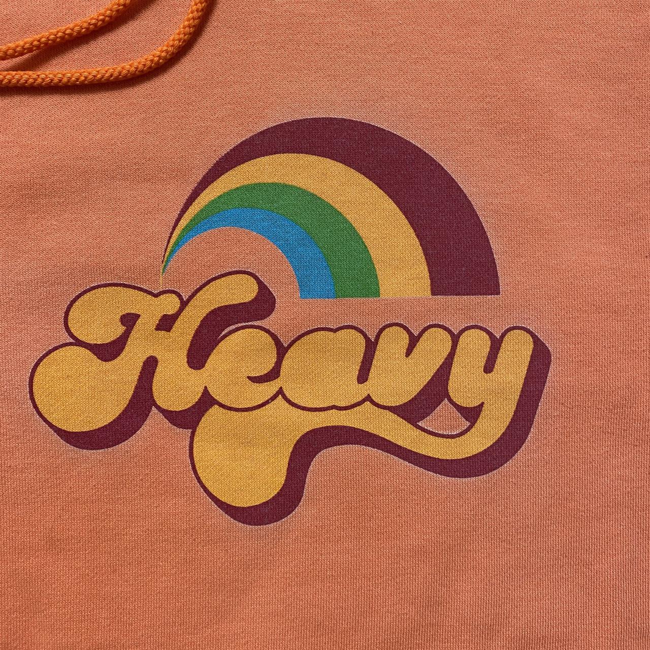 Hysteric Glamour Bright Orange Heavy Rainbow Graphic Sweatshirt Hoodie - Outfit Repeater