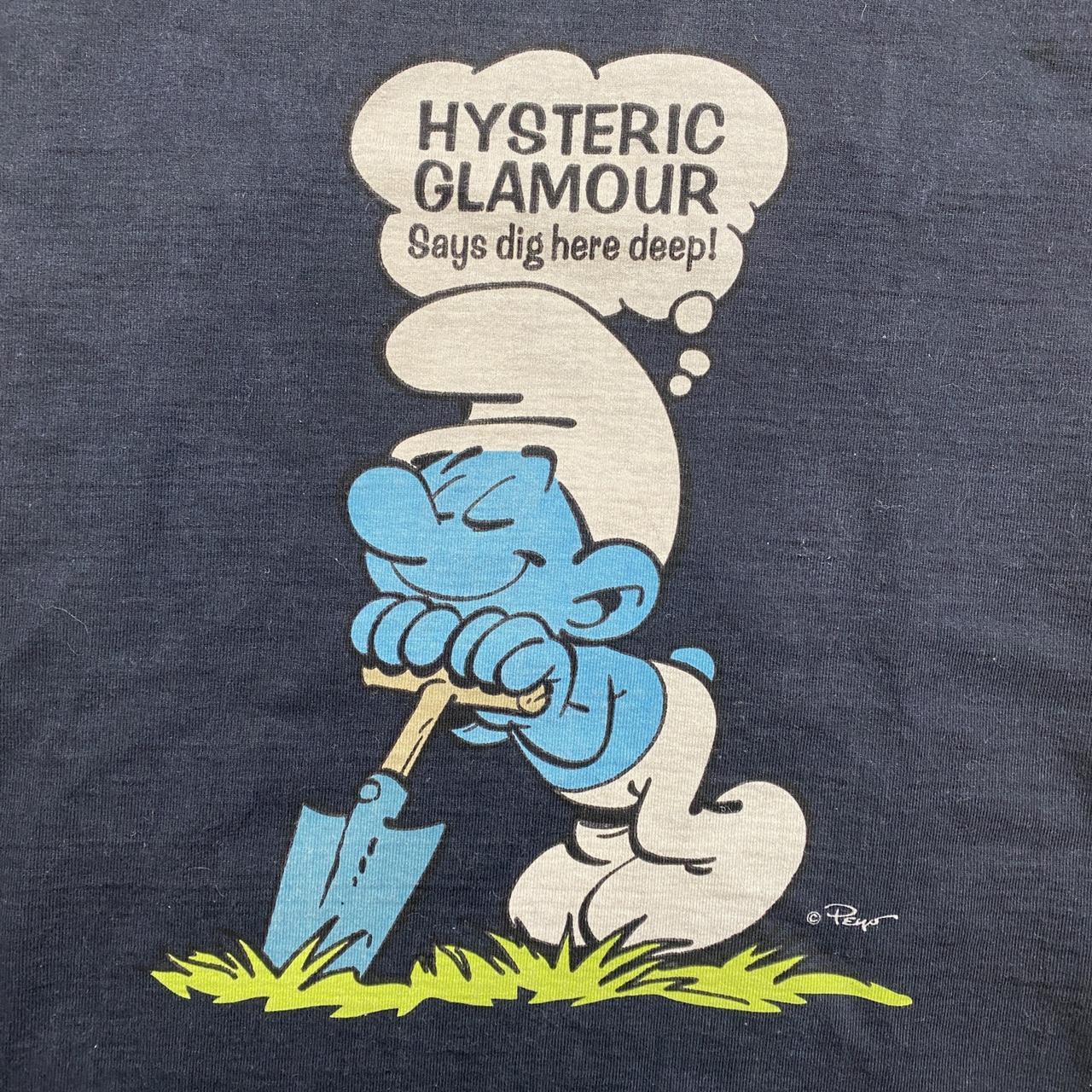 Hysteric Glamour x Smurfs 'Says Dig Here Deep!' Black Graphic T-Shirt - Outfit Repeater