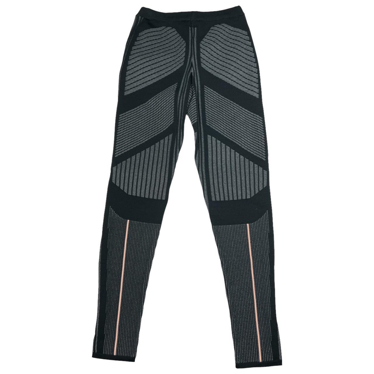 Prada Fall 2018 Gray and Pink Tech Style Knit Spandex Leggings - Outfit Repeater