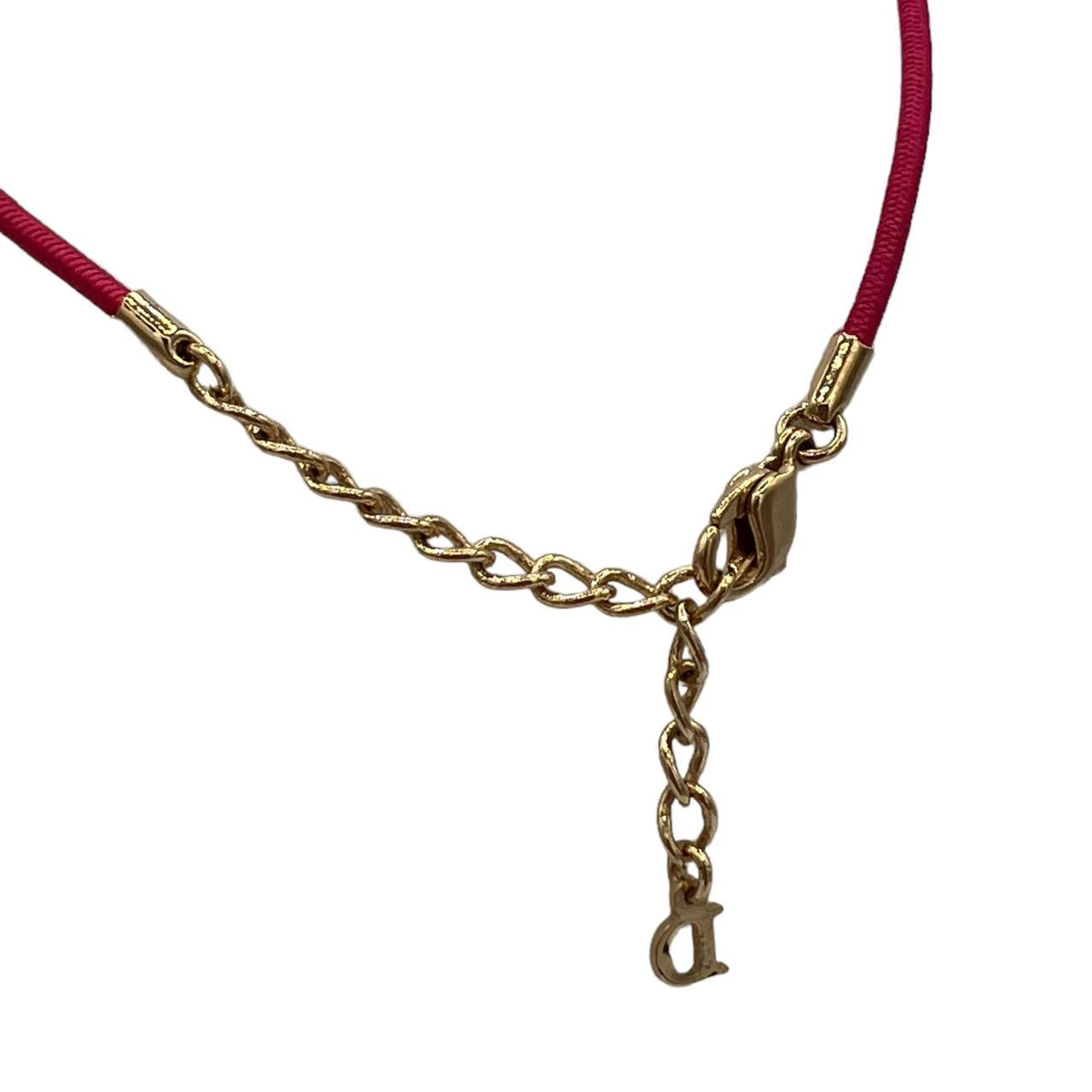 Dior by John Galliano Hot Pink and Gold Safety Pin Choker Necklace - Outfit Repeater