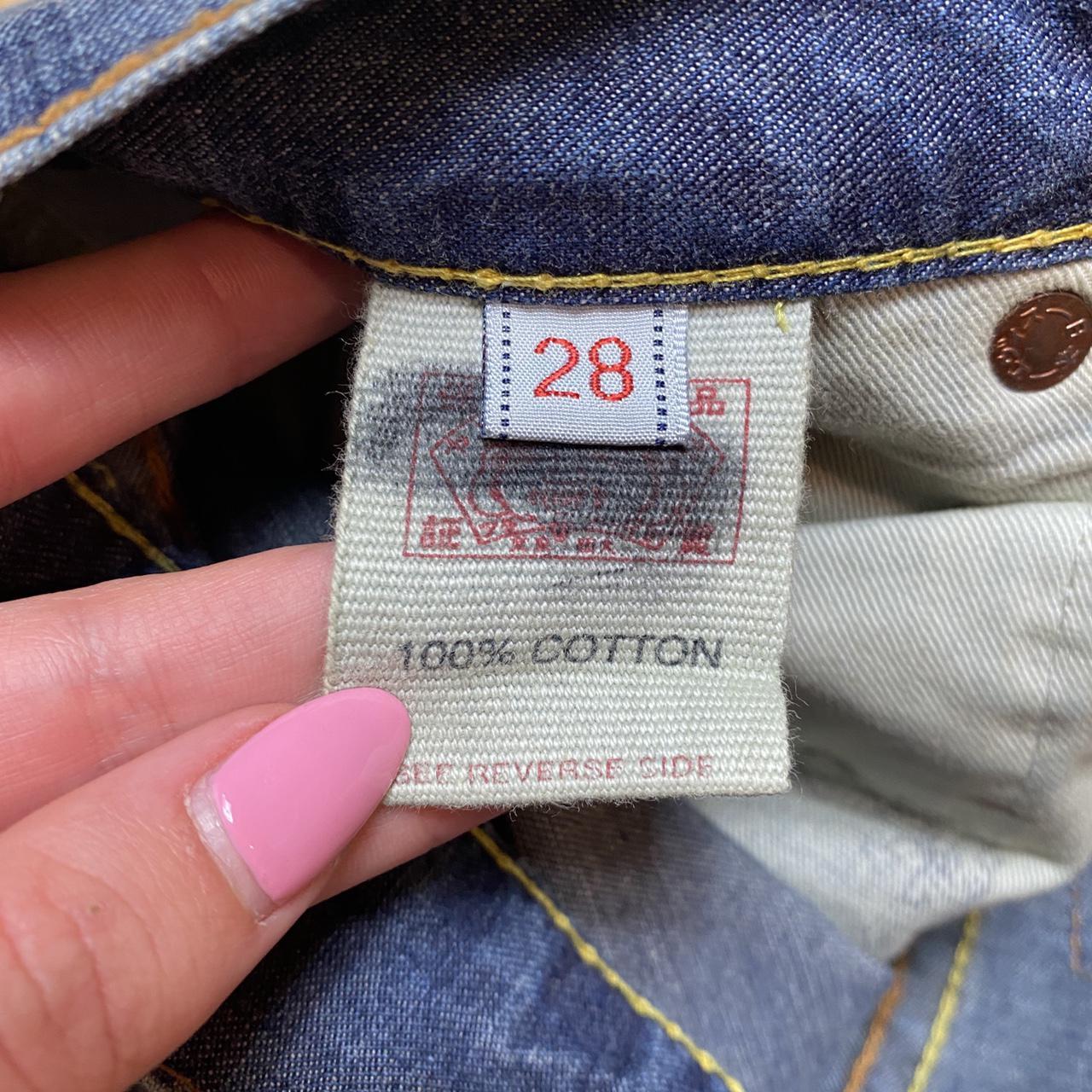 Evisu Genes Multicolor Stitching Low Rise Bootcut Jeans - Outfit Repeater