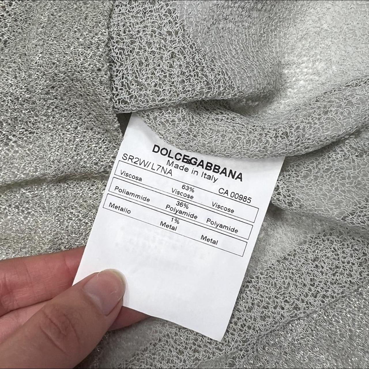 Dolce & Gabbana Silver and Gold Sheer Button Up Blouse - Outfit Repeater