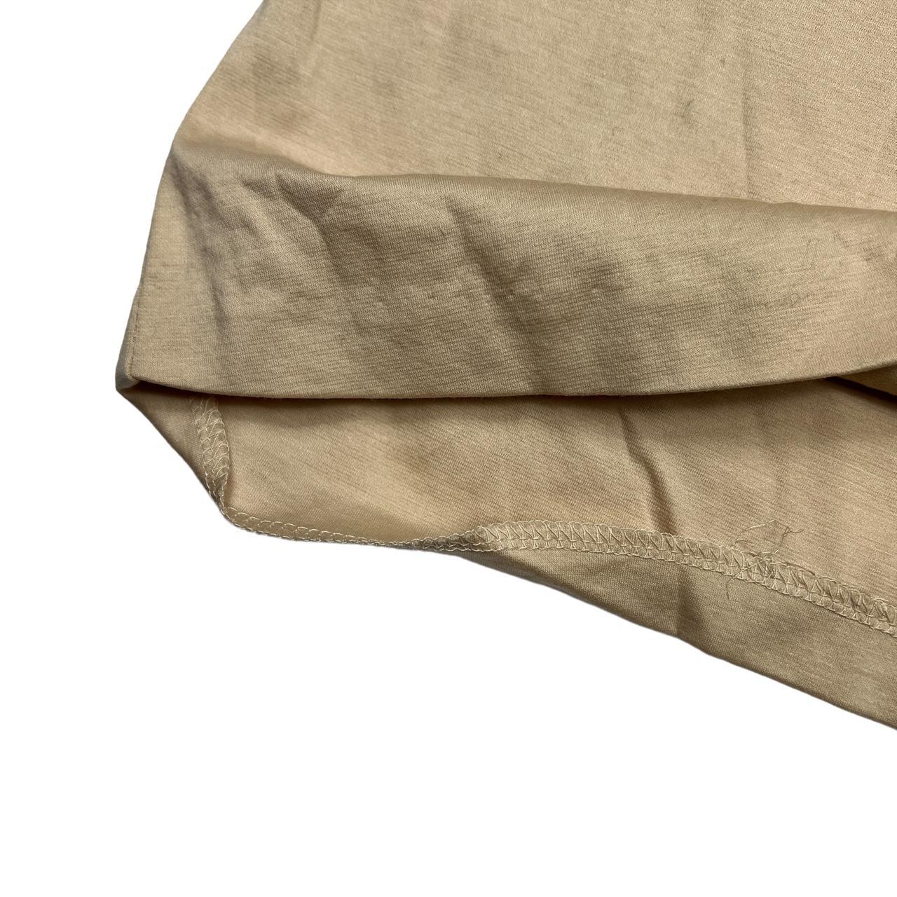 Courréges Tan Rhinestone Logo T-Shirt - Outfit Repeater