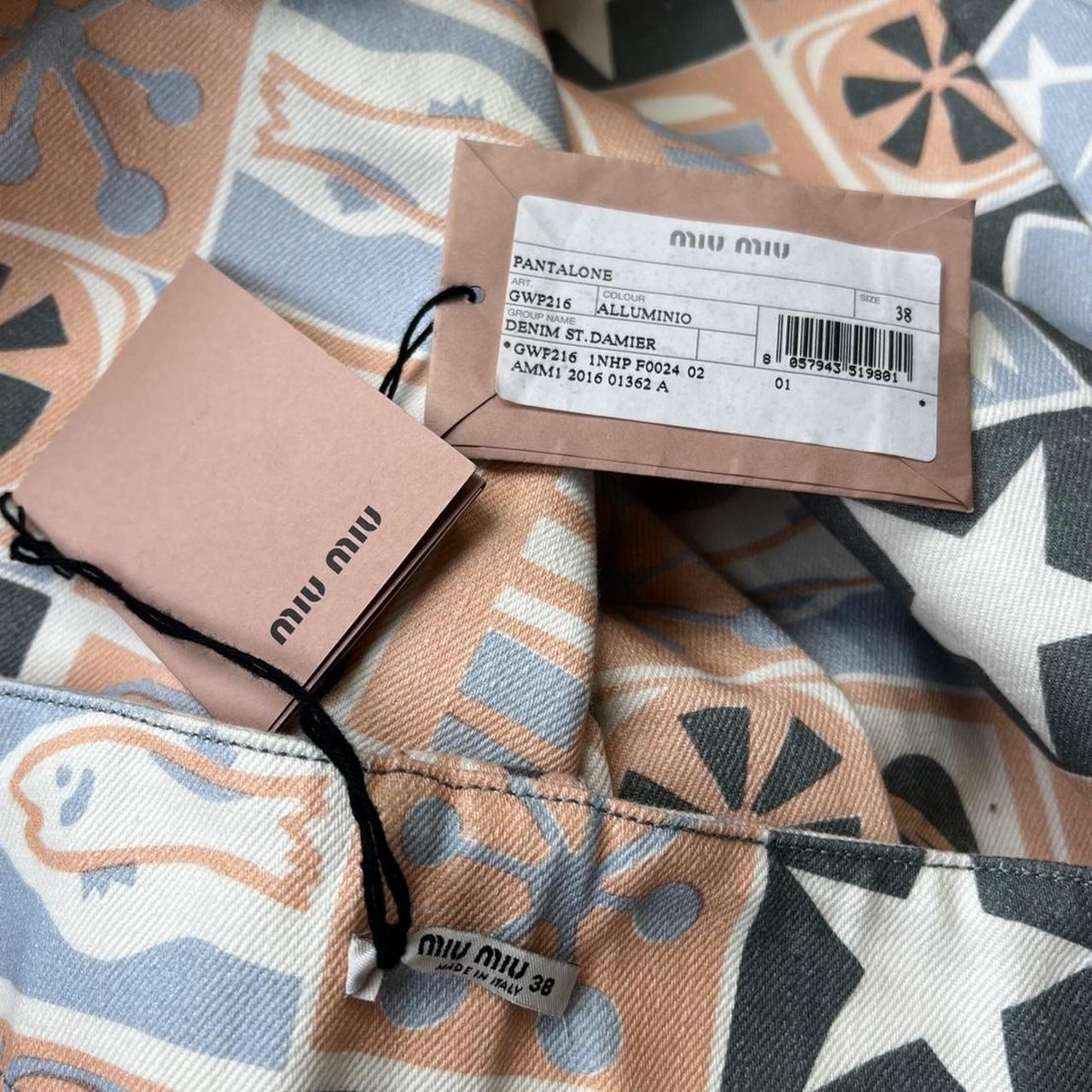 Miu Miu Resort 2017 Retro 50's/60's Inspired Printed Ultra Wide Leg High Waisted Jeans - Outfit Repeater