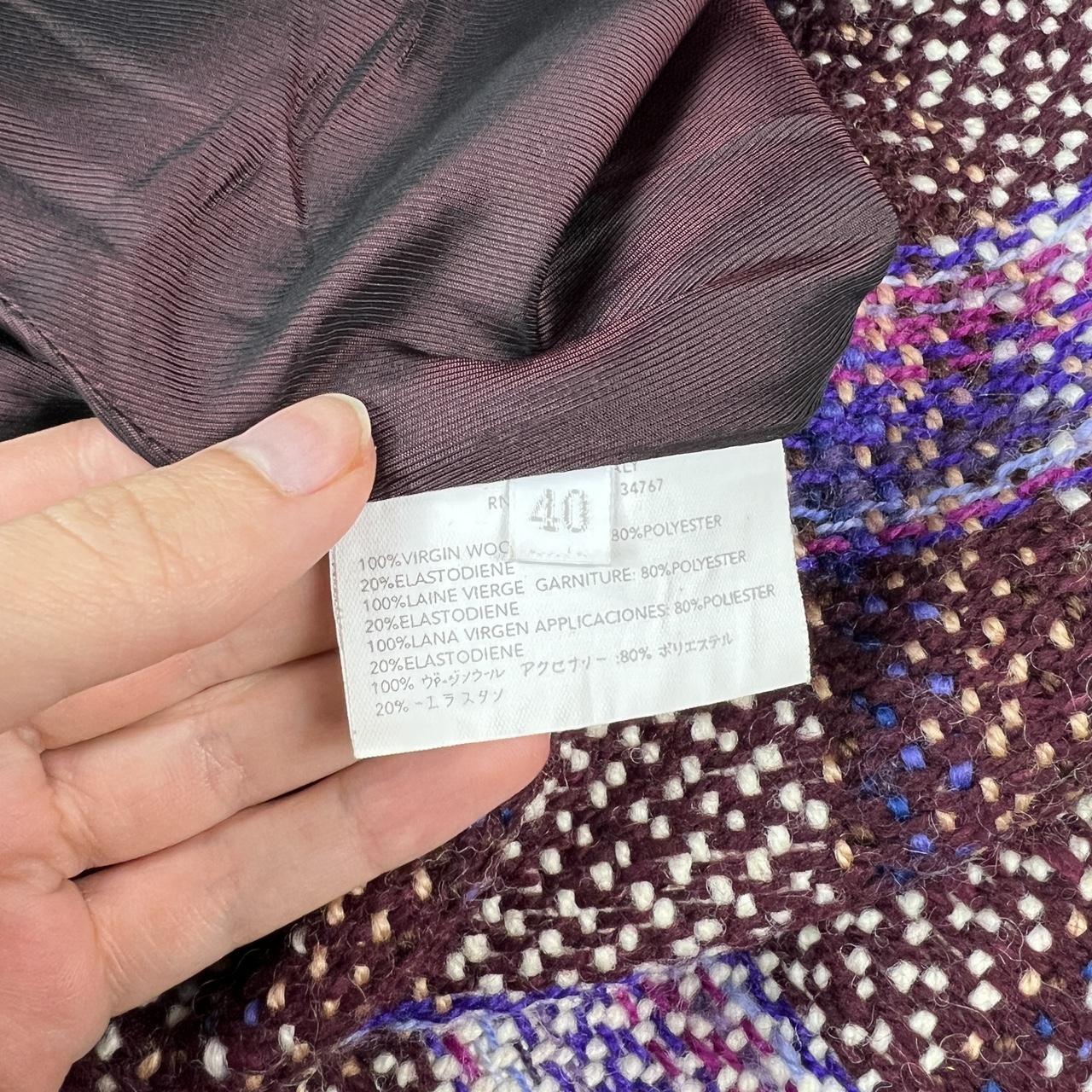 Miu Miu Purple Plaid Print Tweed Midi Skirt - Outfit Repeater