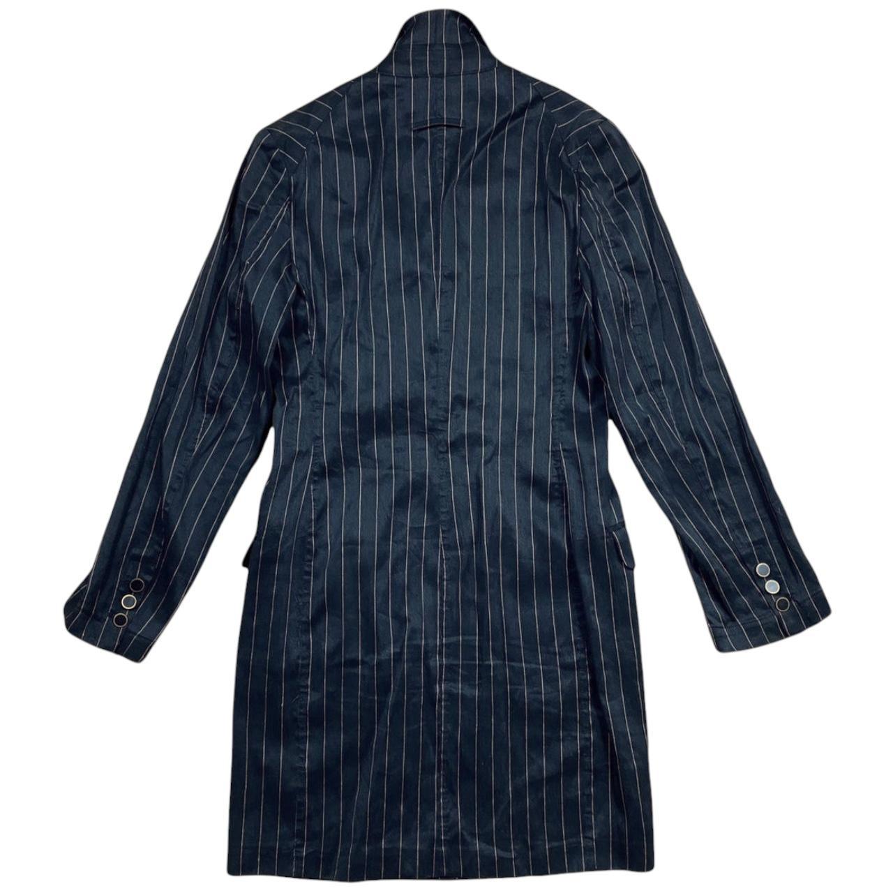Jean Paul Gaultier Femme Black Pinstriped Mid-Length Trench Coat / Blazer - Outfit Repeater