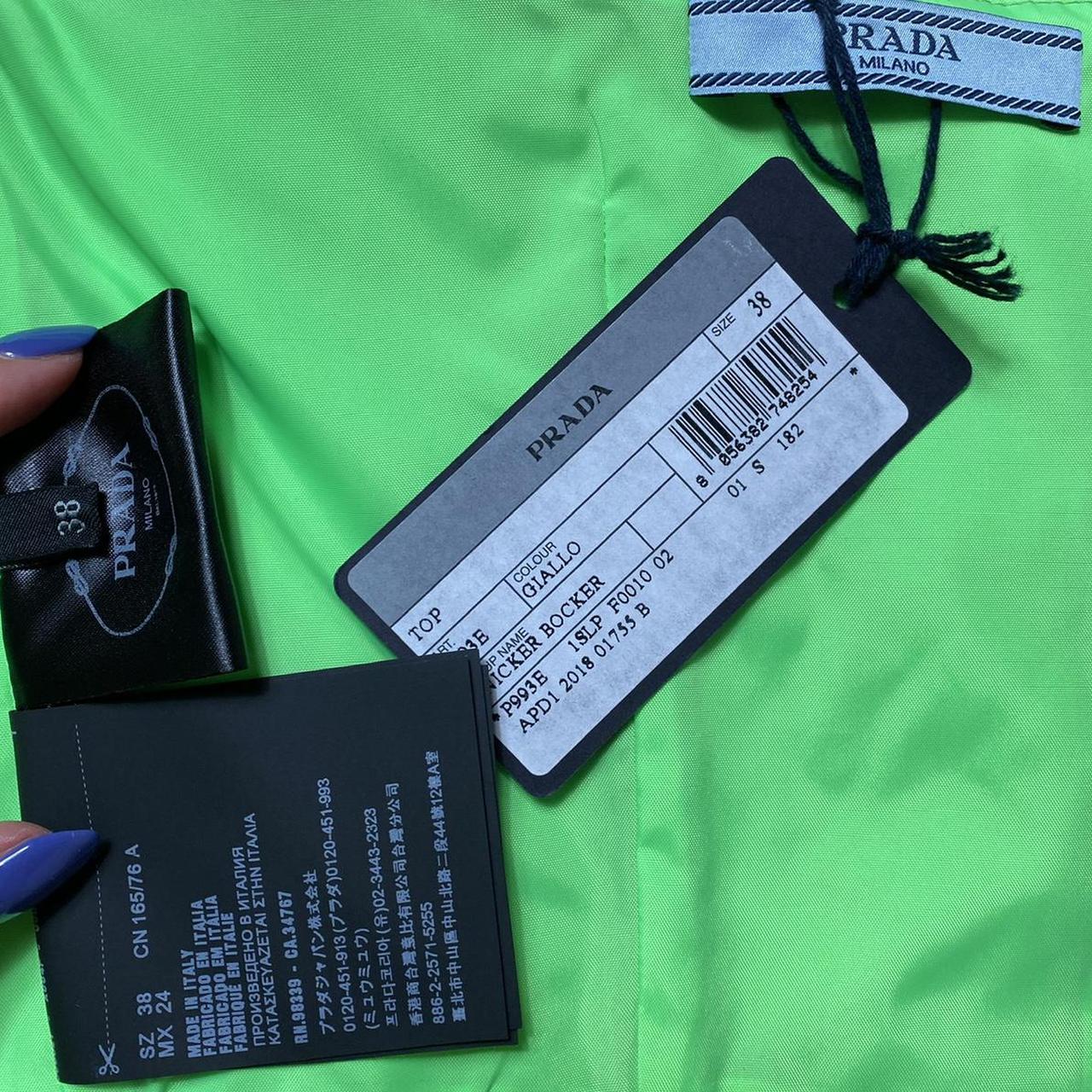 Prada Fall 2018 Knickerbocker Tweed Strapless Cropped Bustier Tube Top in Color ‘Giallo’ - Outfit Repeater