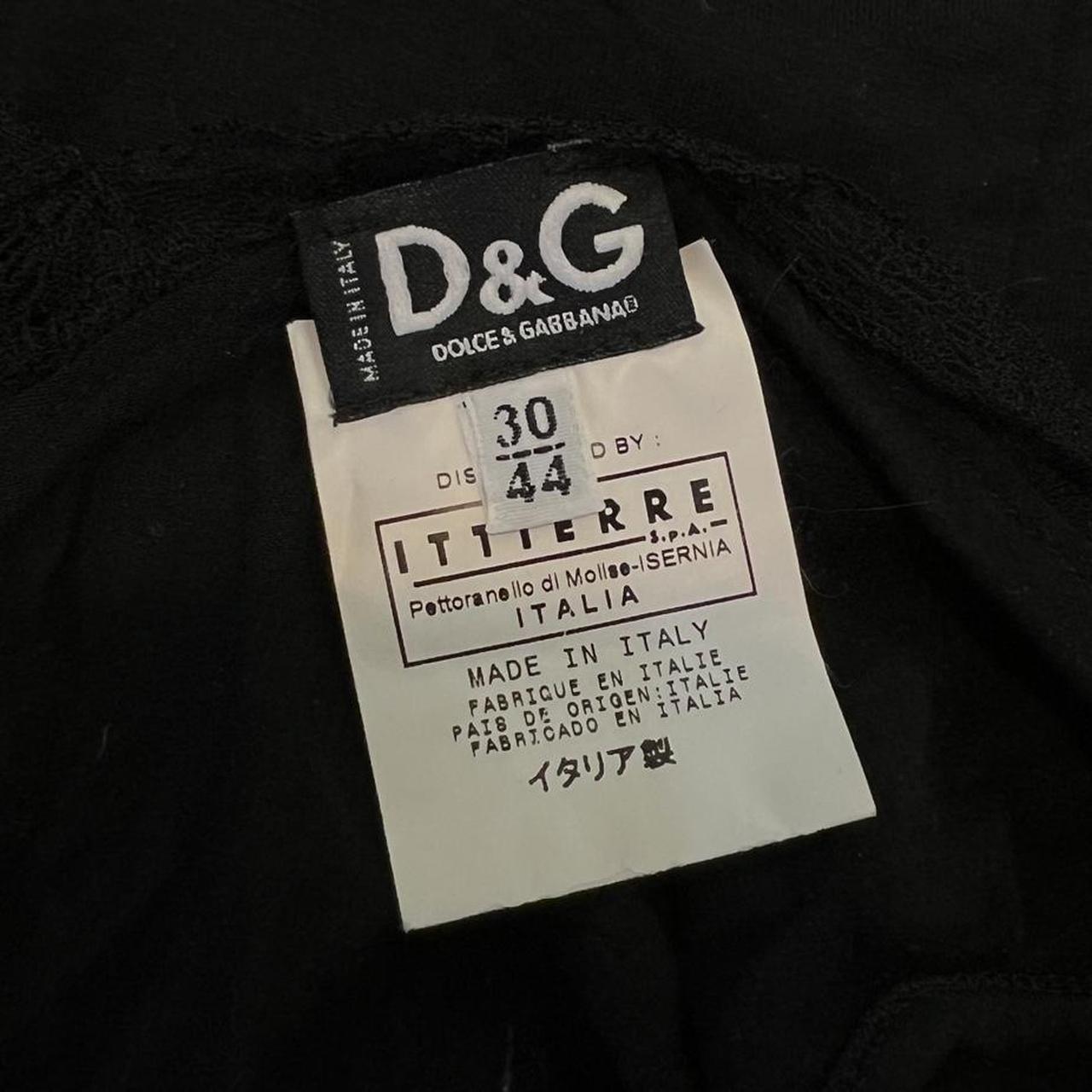 Dolce & Gabbana Black Lace Trim Tank Top with Sequin Logo