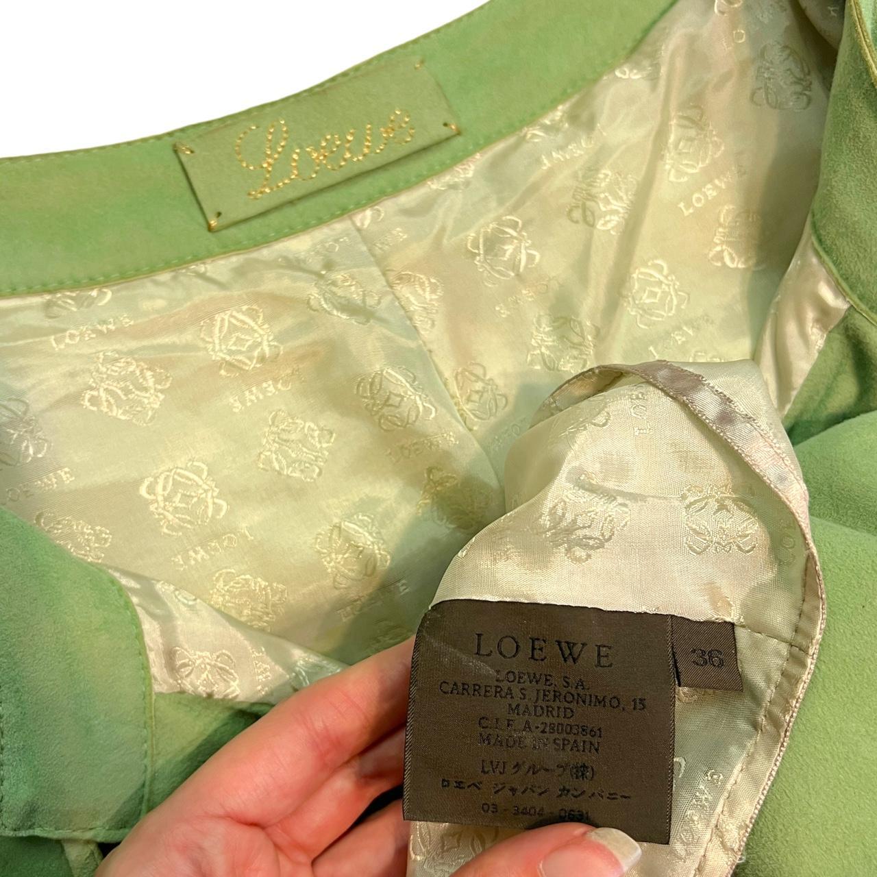 Loewe Green Lambskin Peasant Style Blouse Top - Outfit Repeater