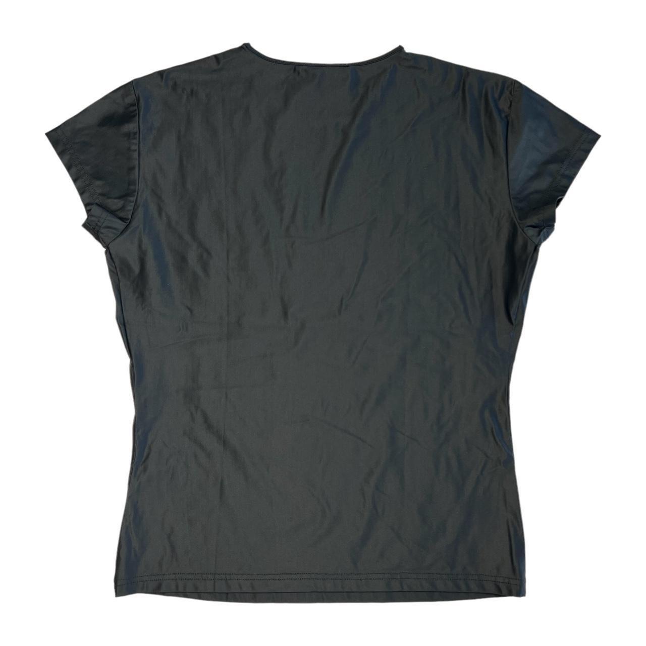 Fendi Black Spandex Top With Rhinestone Logo