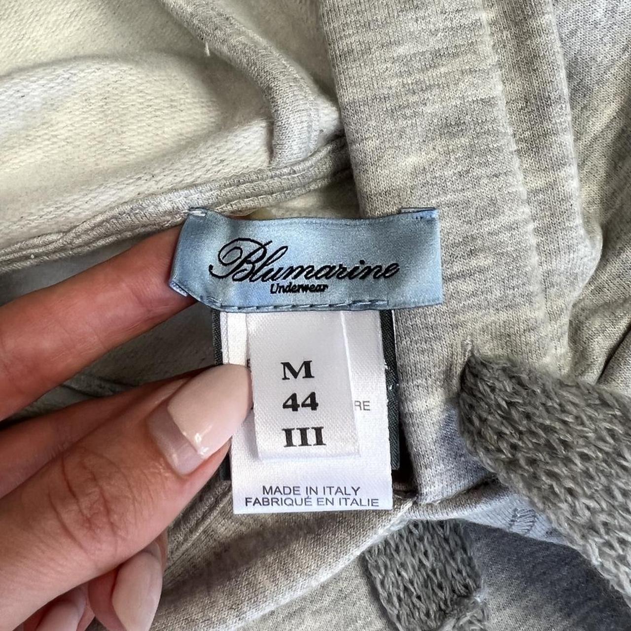 Blumarine Underwear Gray Embroidered Logo Hoodie Sweatshirt - Outfit Repeater