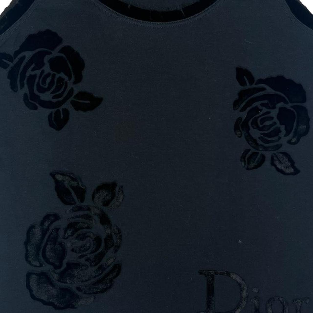 Christian Dior by John Galliano S/S 2005 Black Velvet Logo Tank - Outfit Repeater