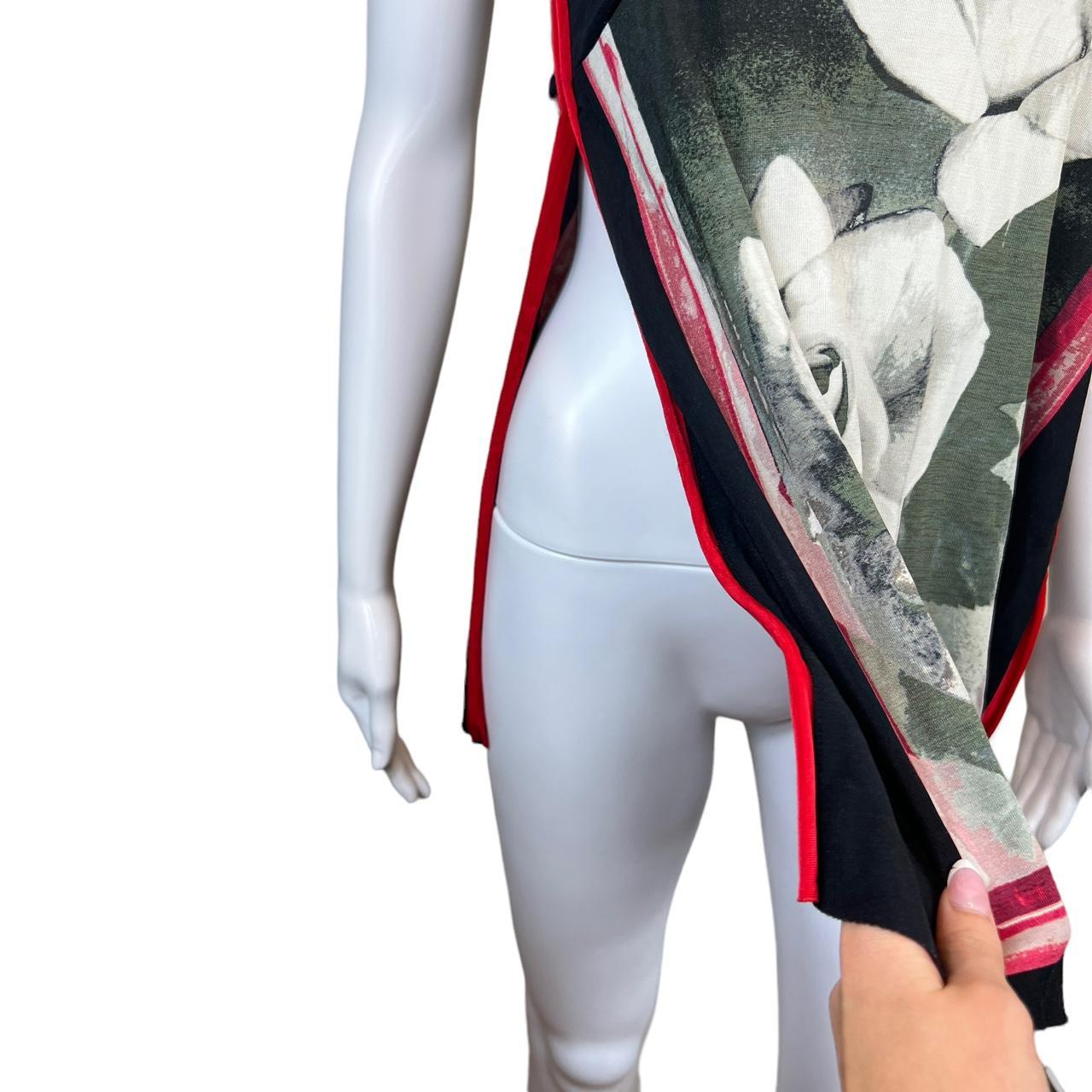 Jean Paul Gaultier JPG Inverted Rose Printed Tube Top with Slits - Outfit Repeater