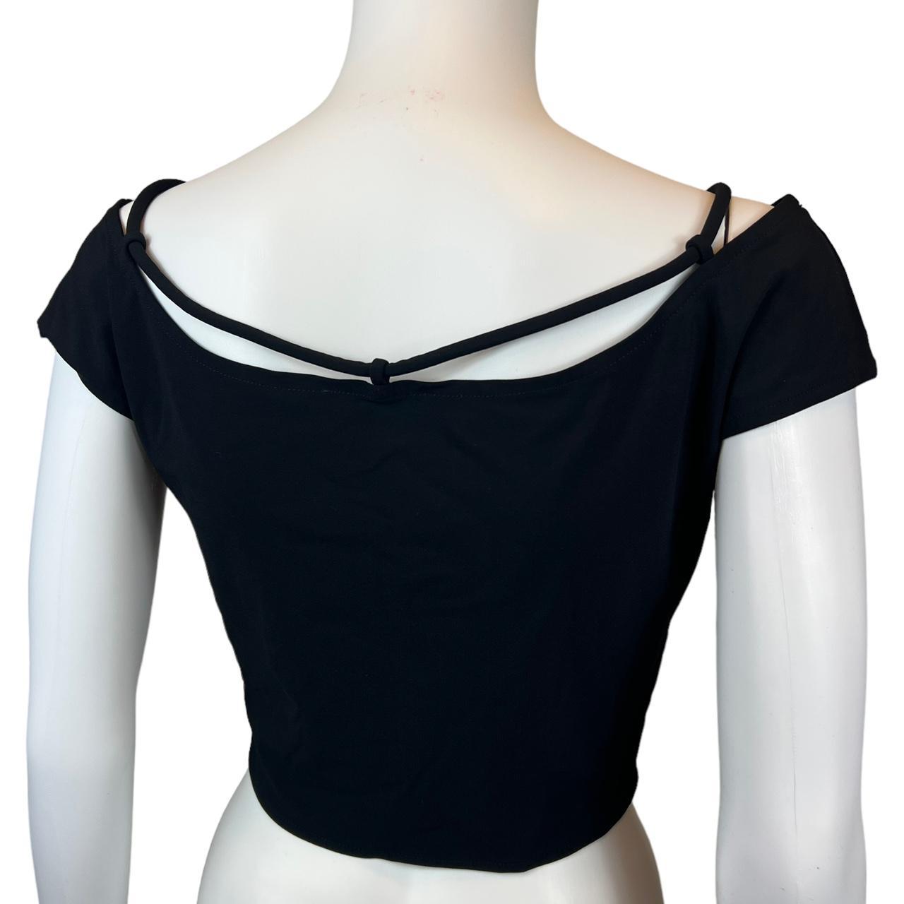 Fendi Mare black Strappy Crop Top with Logo Charm - Outfit Repeater