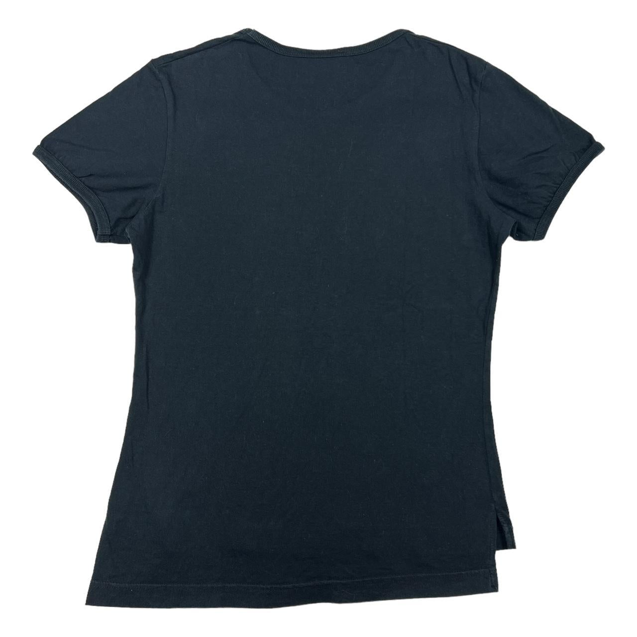 Vivienne Westwood London Black T-Shirt with Embroidered Orb Logo - Outfit Repeater