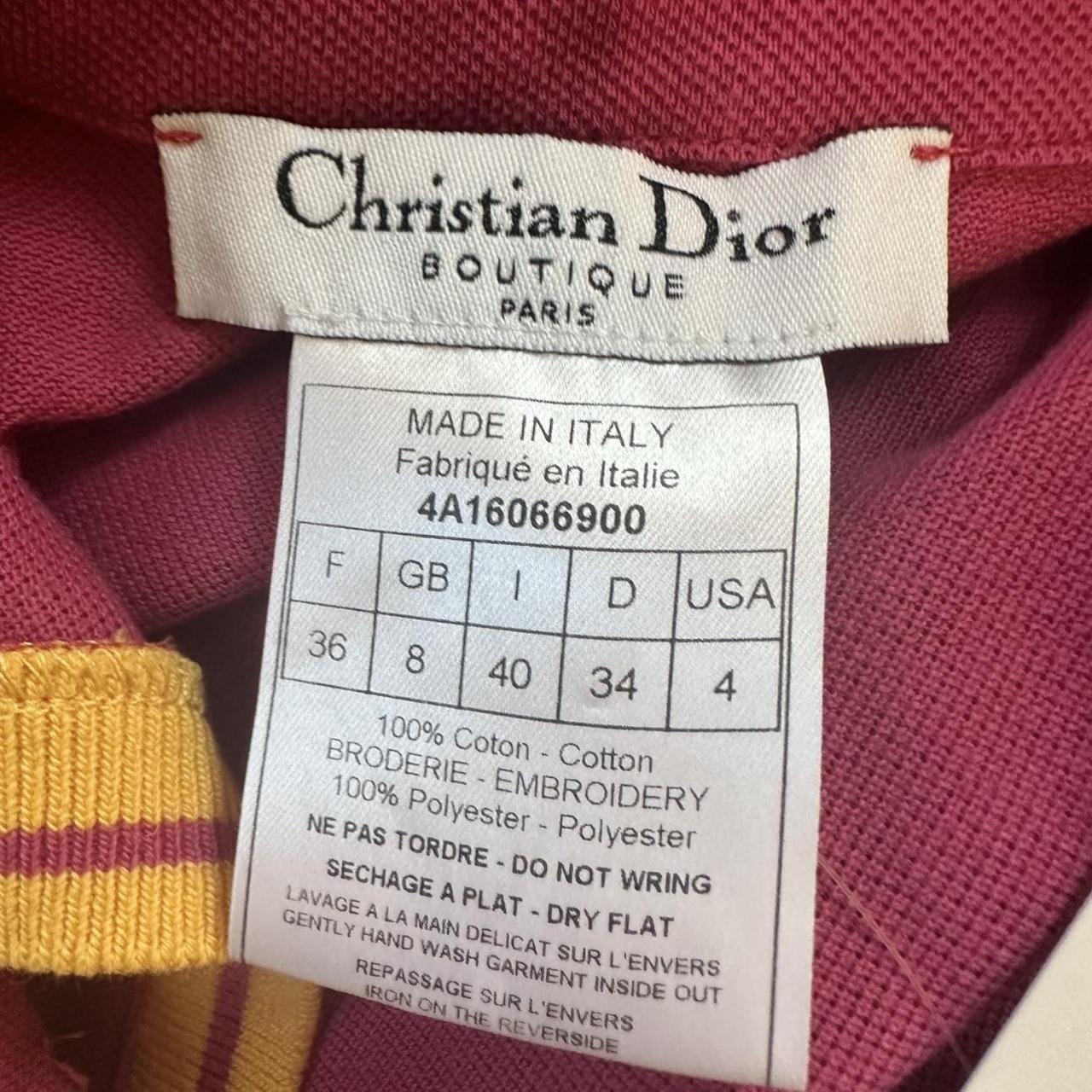 Christian Dior Polo Dress Pink Floral Trim Size 4