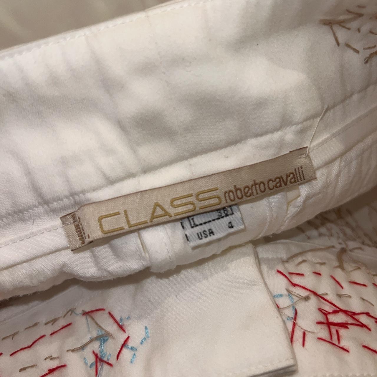 Roberto Cavalli Class White Beaded Embellished Capri Pants - Outfit Repeater