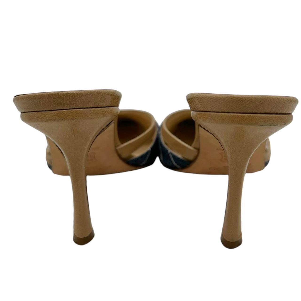 Jimmy Choo Embroidered Denim Mule Heels - Outfit Repeater