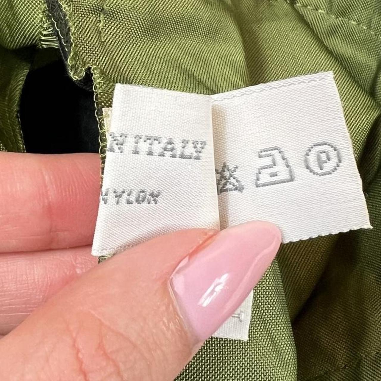 Miu Miu Khaki Green Nylon Zippered Track Pants - Outfit Repeater