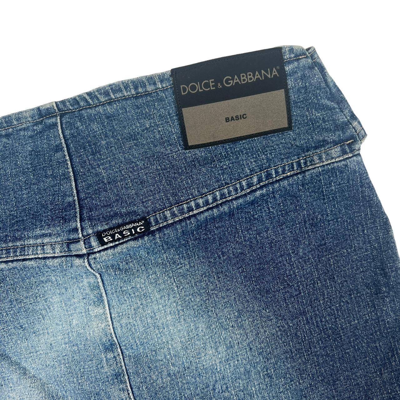 Dolce & Gabbana Basic Faded Denim Belted Mini Skirt - Outfit Repeater