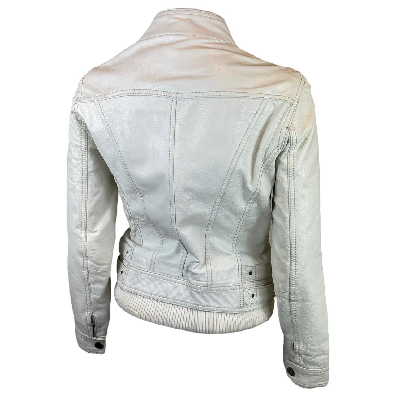 Dolce & Gabbana D&G Cream White Leather Bomber Jacket - Outfit Repeater