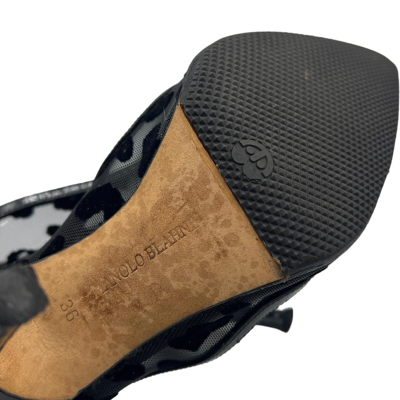 Manolo Blahnik Black Semi-Transparent Leopard Print Pointed Toe Heels - Outfit Repeater