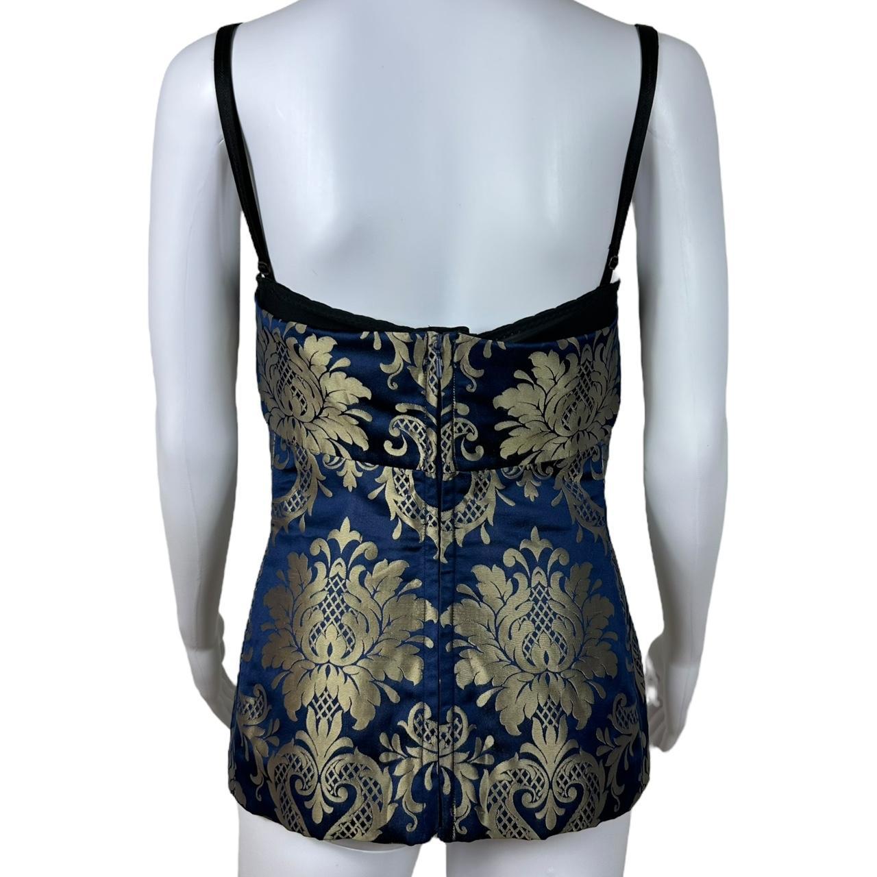 Dolce & Gabbana S/S 2003 Damask Bustier Top