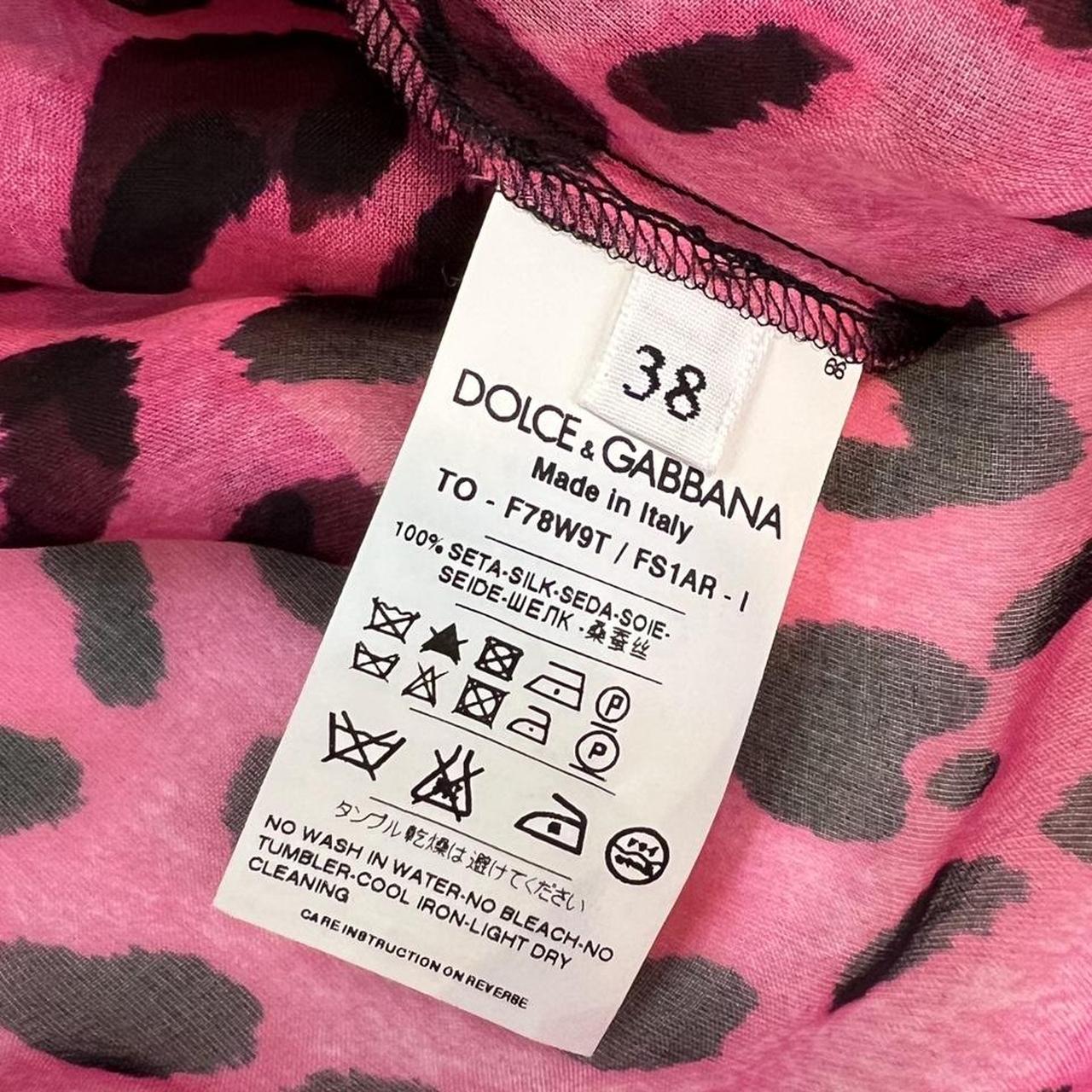 Dolce & Gabbana Pink Leopard Print Silk Blouse - Outfit Repeater