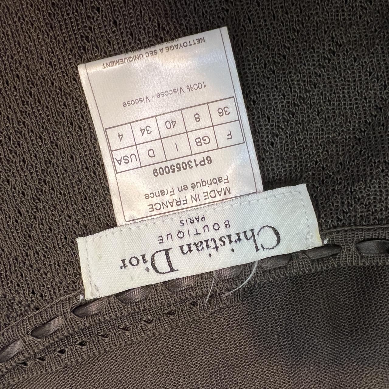 Christian Dior By John Galliano Spring 2006 Brown Knit Ruffle Front Cami with Bows - Outfit Repeater