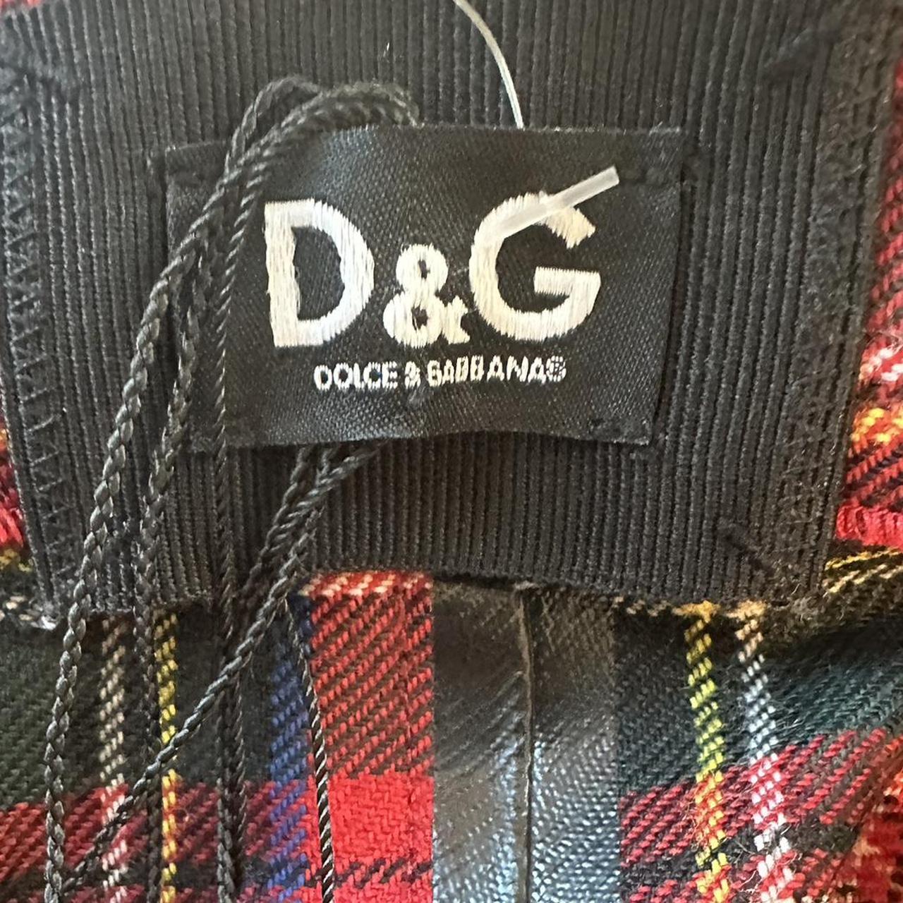 D&G Dolce & Gabbana Tartan Trim Buckle Mini Skirt - Outfit Repeater