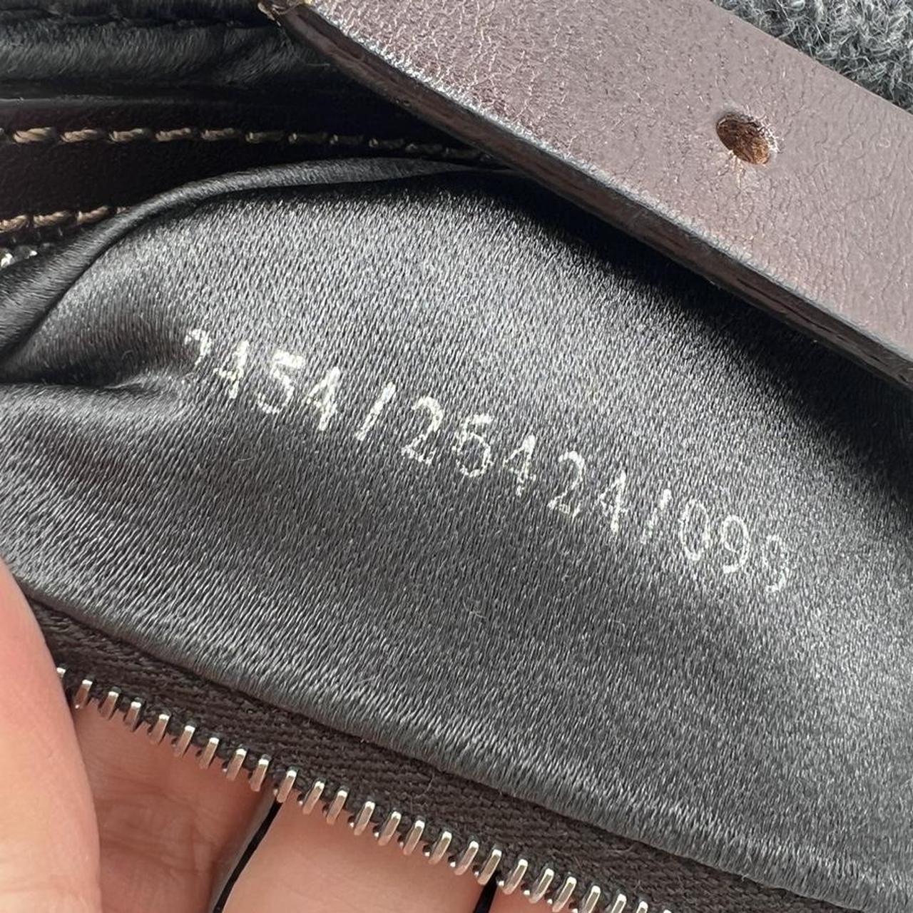 Fendi Gray Cashmere Knit Baguette Shoulder Bag