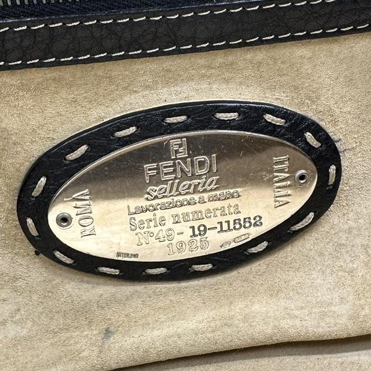 Fendi Black Leather Buckle Shoulder Bag