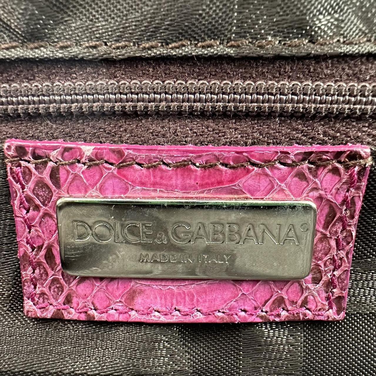 Dolce & Gabbana Mini Shoulder Bag Burlap Purple Bow