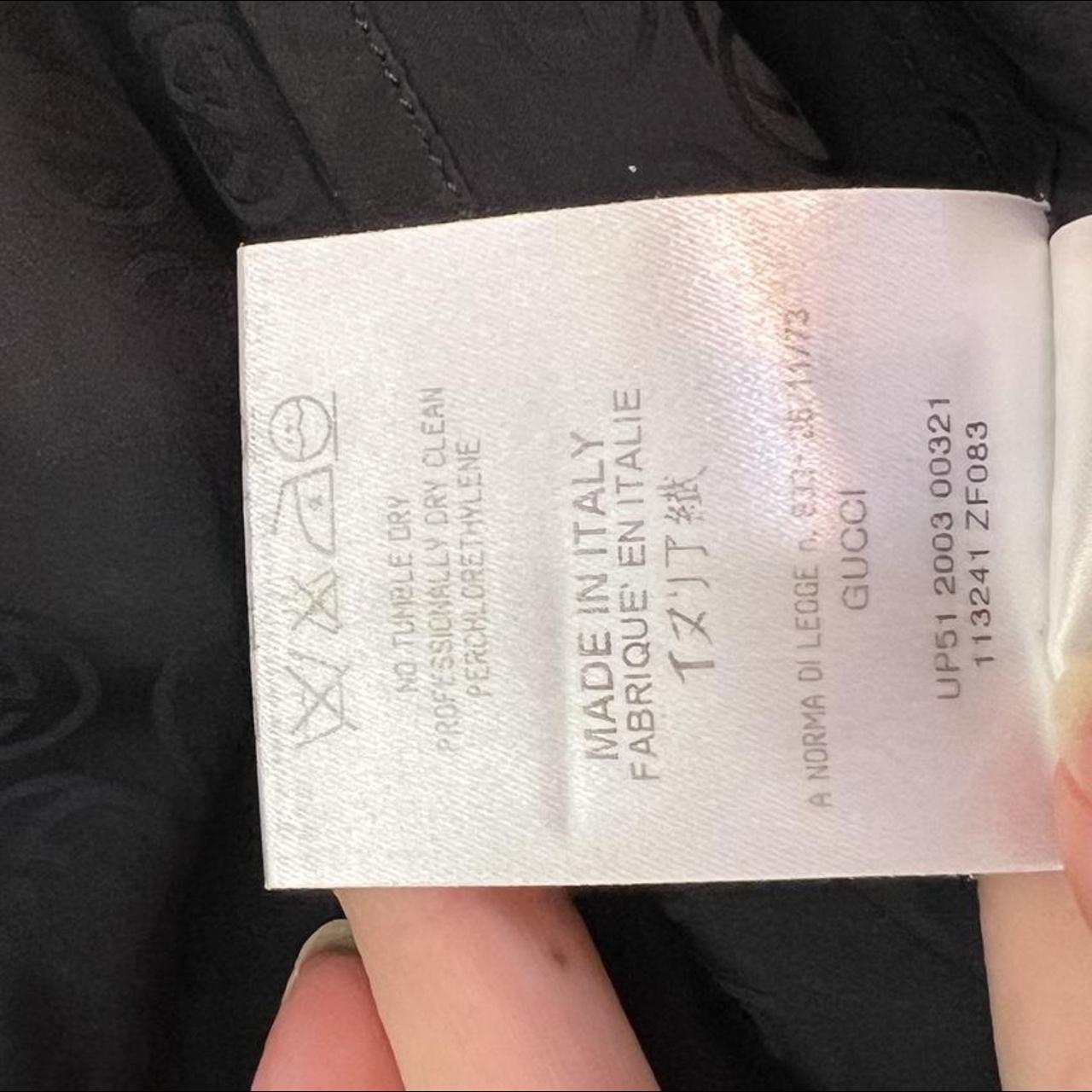 Gucci by Tom Ford F/W 2003 Black Silk GG Logo Button Up Blouse - Outfit Repeater