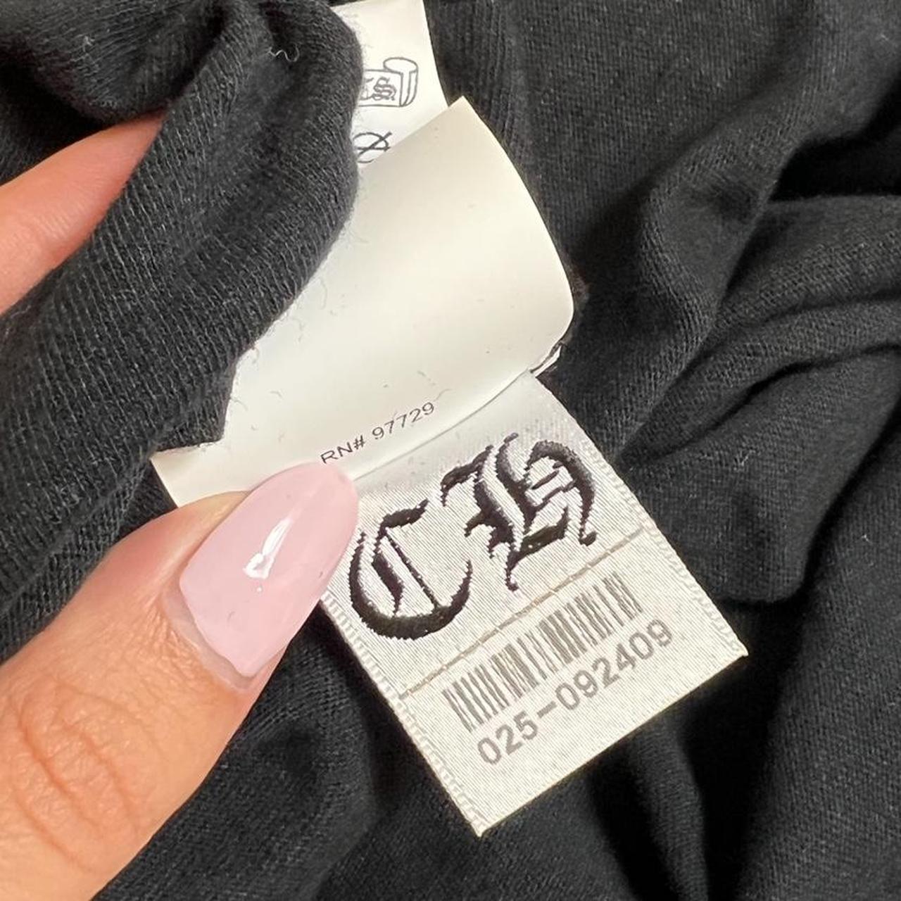 Chrome Hearts Black Embroidered Dagger Logo T-Shirt - Outfit Repeater