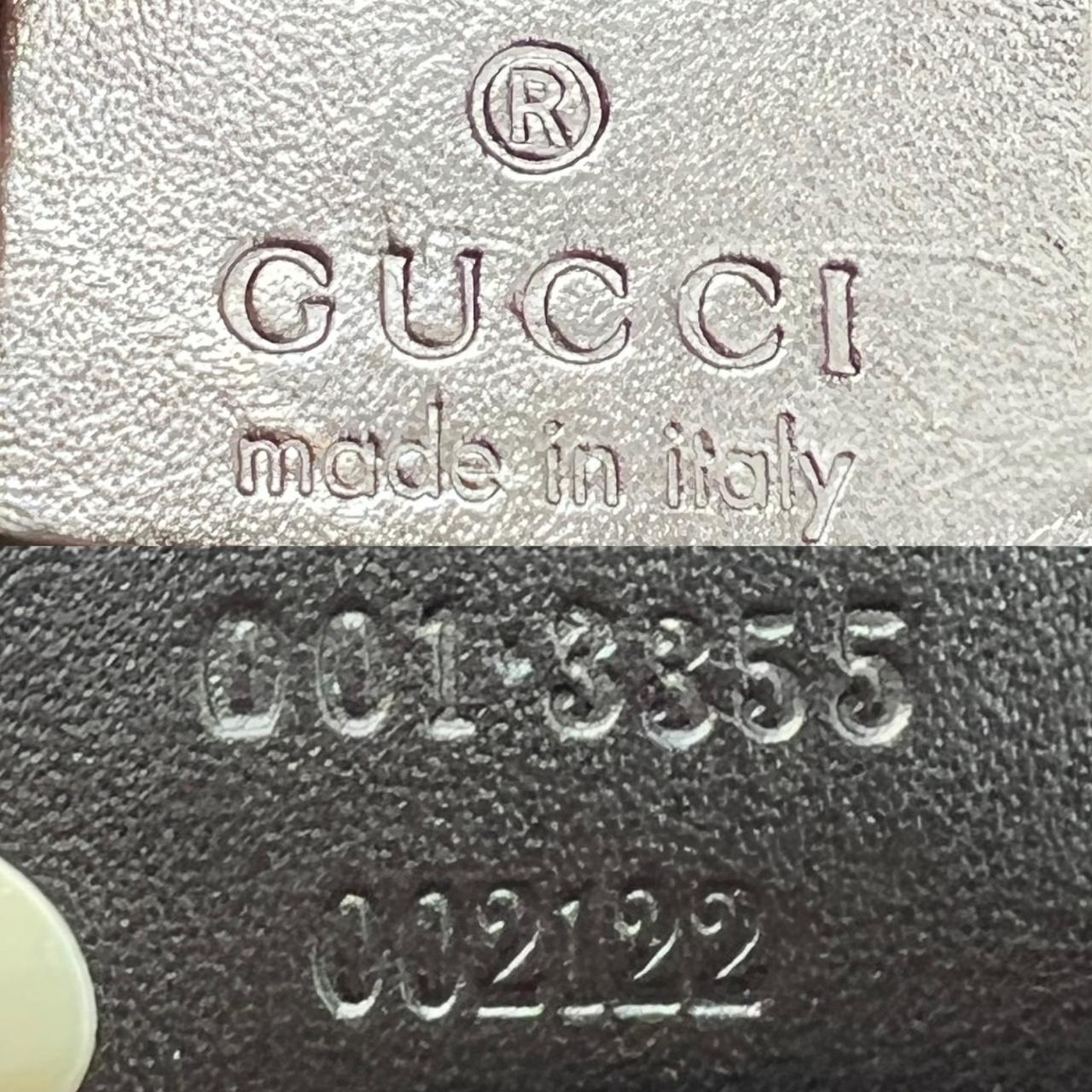 Gucci Brown Leather Monogram Fold Over Shoulder Bag