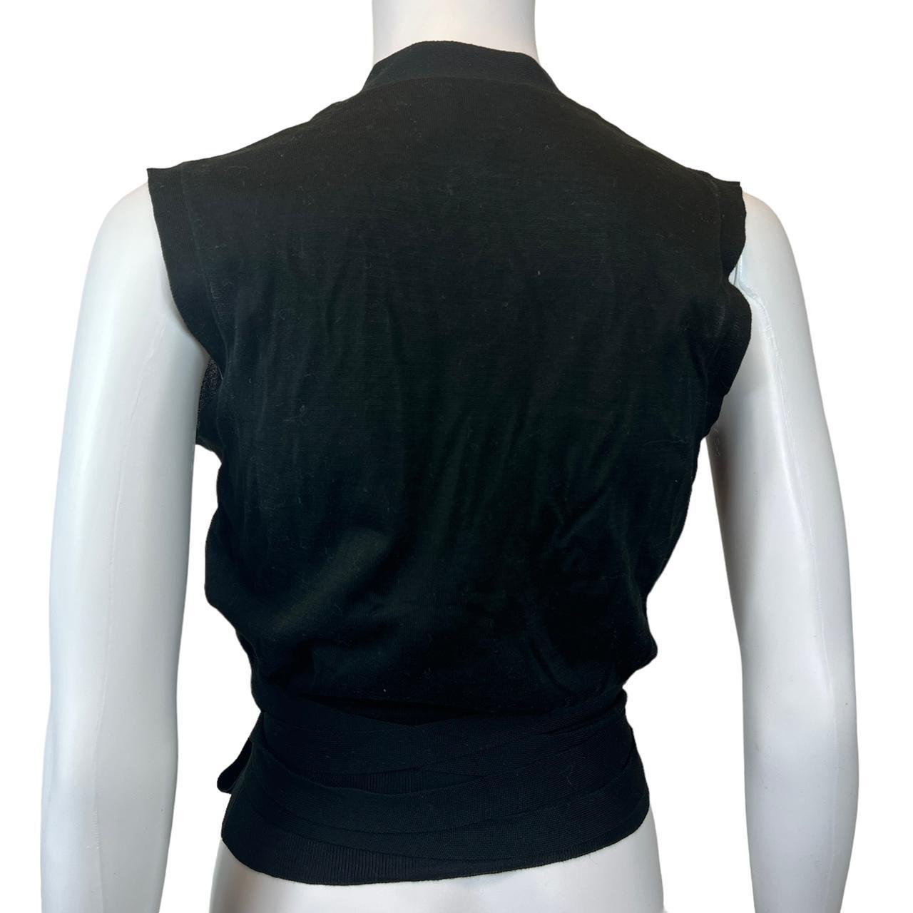 Gucci by Tom Ford S/S 2001 Black Knit Wrap Top