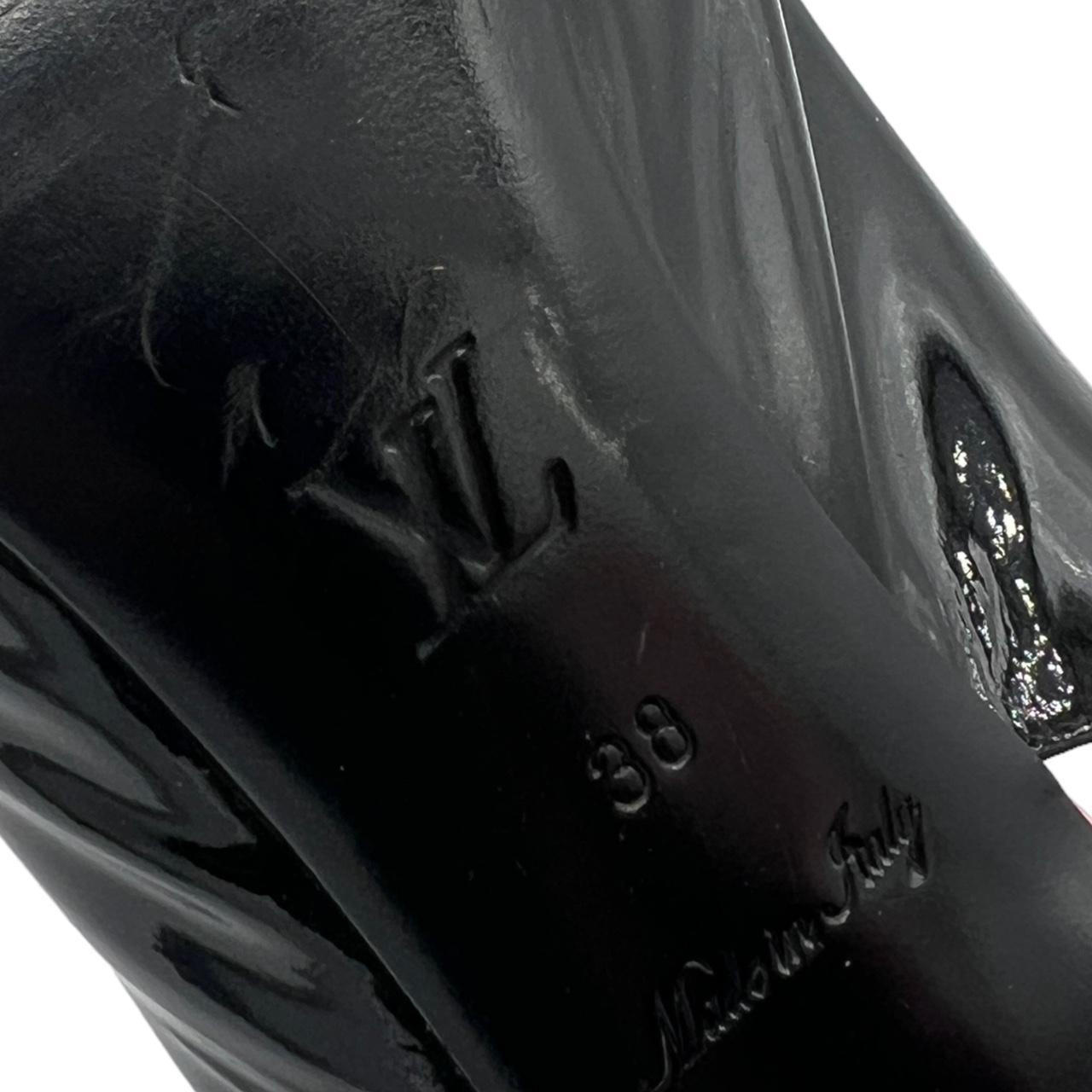 Louis Vuitton Stephen Sprouse Orange Patent Leather Graffiti Slingback Pointed Toe Heels - Outfit Repeater