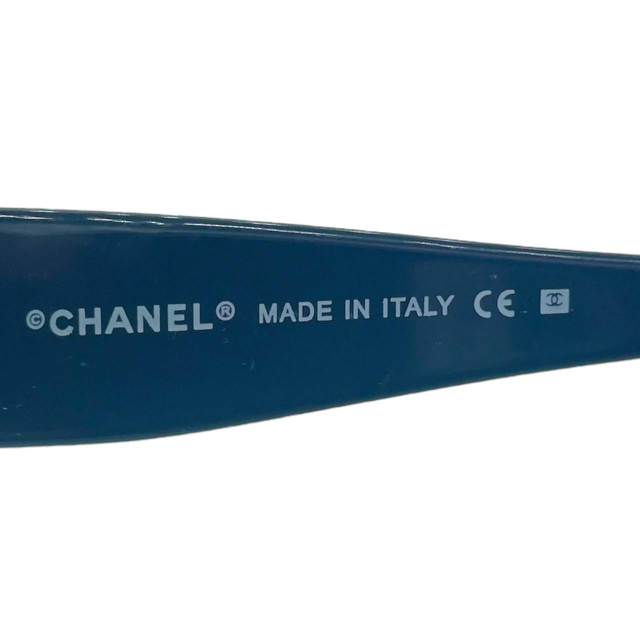 Chanel 5095 Brown Rectangle Sunglasses with Crystal Logo - Outfit Repeater