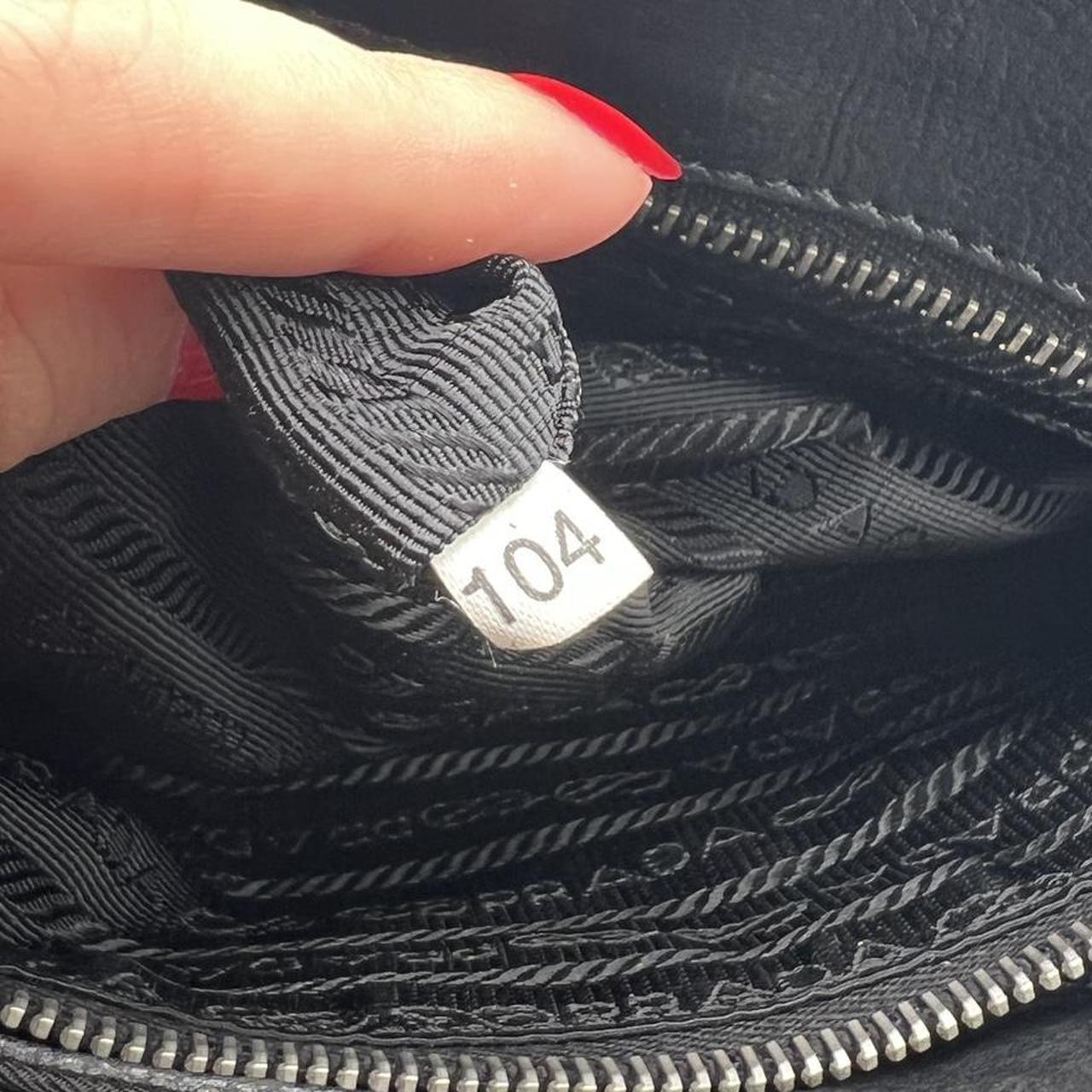 Prada Black Nylon Leather Buckled Shoulder Bag