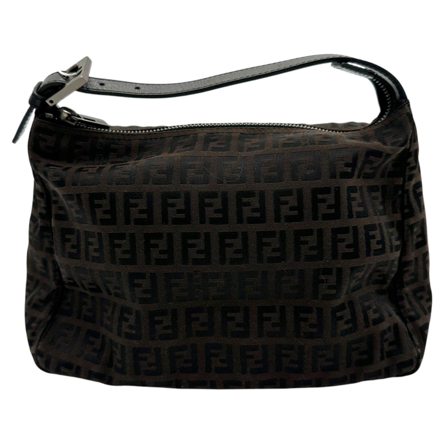 Fendi Pochette Bag Brown Black Zucchino Monogram